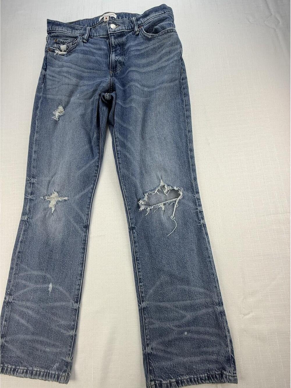 Lucky Brand Easy Rider Boot Jeans Womens 10 30R Distressed Medium Wash Stretch